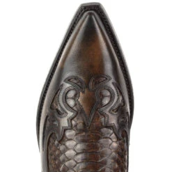 Santiag Cuir Vachette Python Marron Mayura " 281 " -Maroquinerie 1935cmilanelozamorapitoncuero127 090006800 1007 21032019