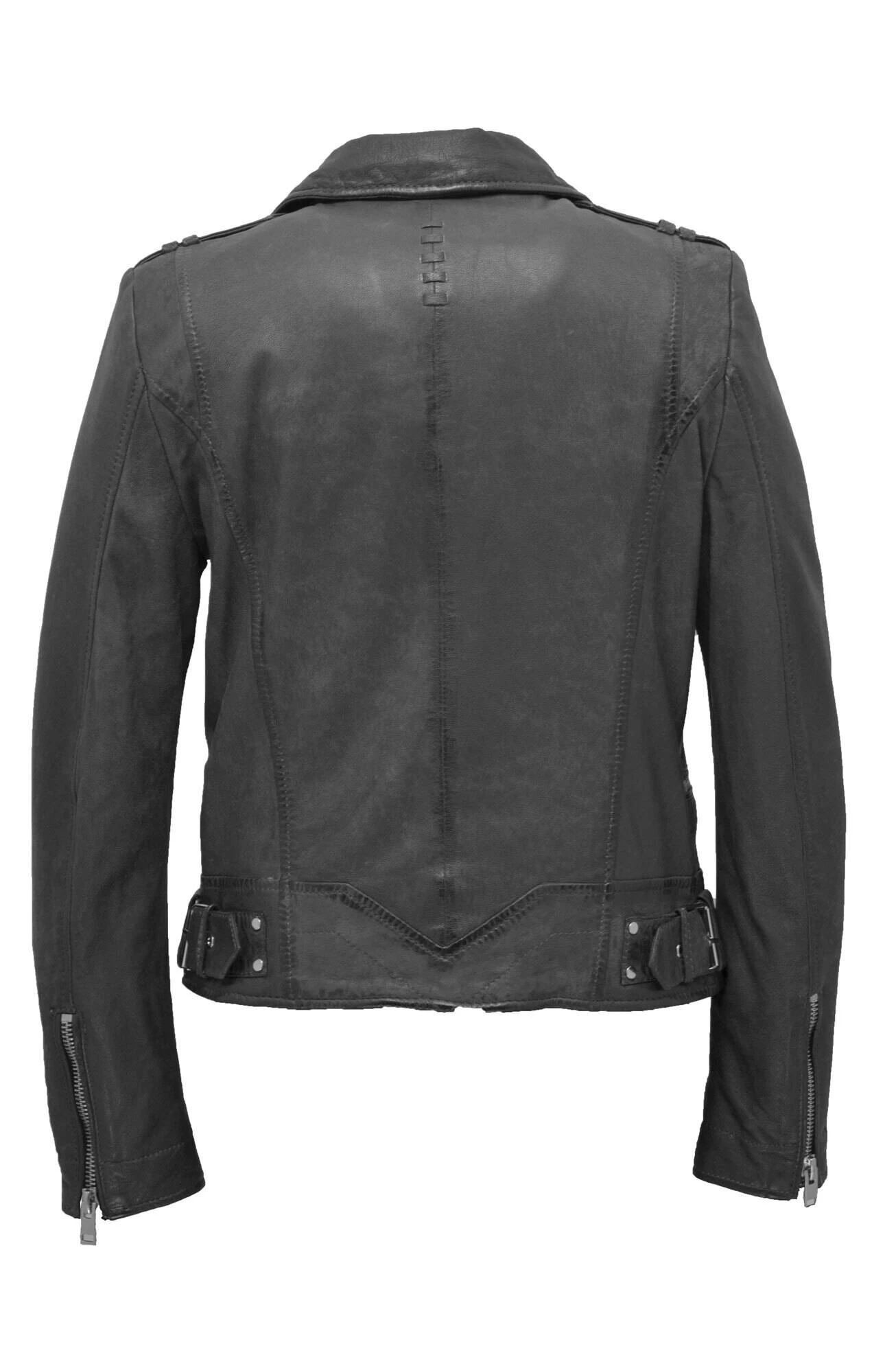 GIPSY Blouson Cuir Femme Gris Style Biker " CONA " 1 GIPSY Blouson Cuir Femme Gris Style Biker " CONA "