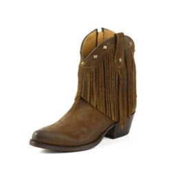 Bottes Cuir Femme Mayura Tabac à Franges "2374 Flecos" -Maroquinerie 2374flecosmarrontabaco01 037662400 1746 18102018