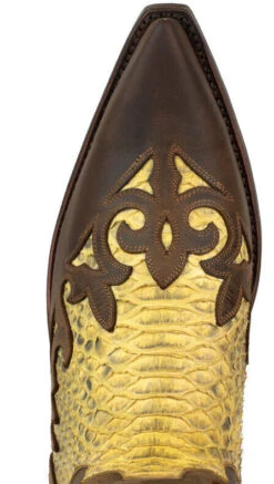 Santiags Cuir Vachette Python Sadale Camel " 2567 " -Maroquinerie 2567camel2 031913900 1447 08112022