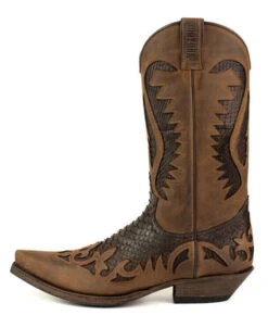 Santiags Cuir Vachette Python Sadale Testa " 2567 " -Maroquinerie 2567testa7 098476600 1447 08112022