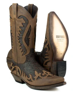 Santiags Cuir Vachette Python Sadale Testa " 2567 "