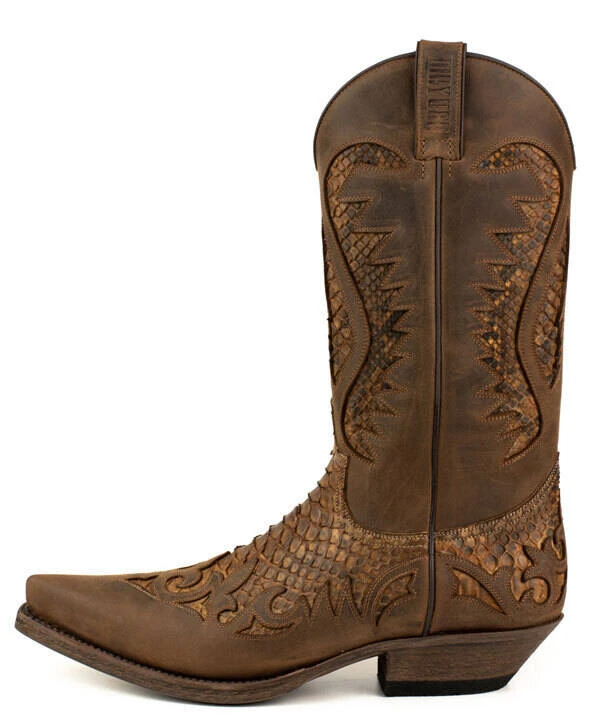 Santiags Cuir Vachette Python Sadale Tierra " 2567 " 2 Santiags Cuir Vachette Python Sadale Tierra " 2567 " – Image 2