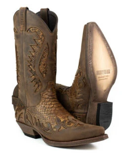 Santiags Cuir Vachette Python Sadale Tierra " 2567 "