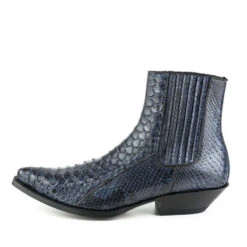 Boots Cuir Homme Python Mayura Bleu Marine " 2575 " -Maroquinerie 2575azulmarino5 081801900 1032 21052021