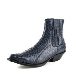 Boots Cuir Homme Python Mayura Bleu Marine " 2575 " -Maroquinerie 2575azulmarino6 081911600 1032 21052021