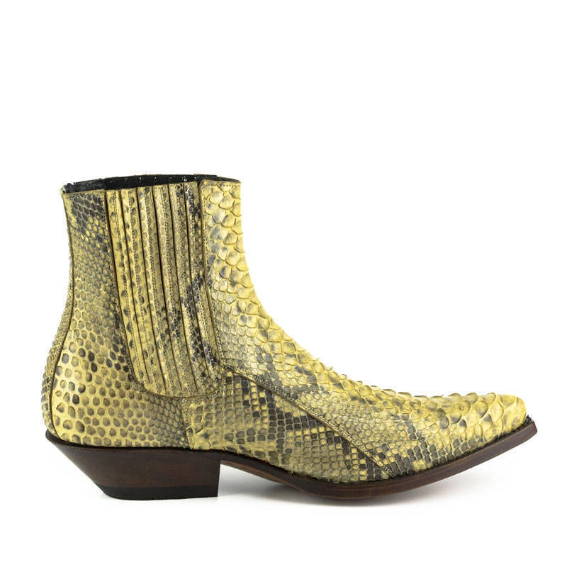 Boots Cuir Homme Python Mayura Camel " 2575 " 1 Boots Cuir Homme Python Mayura Camel " 2575 "