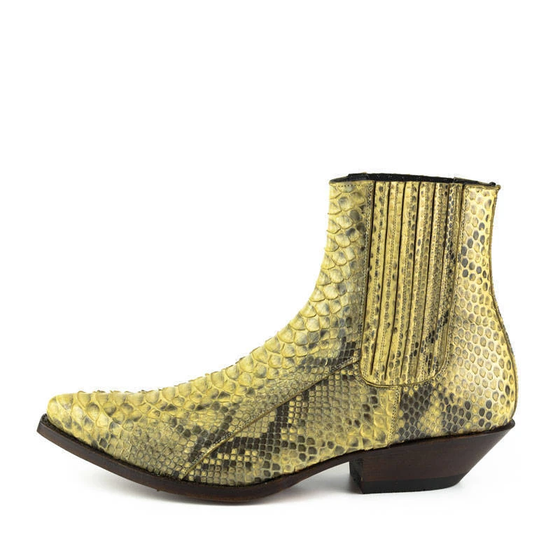 Boots Cuir Homme Python Mayura Camel " 2575 " 7 Boots Cuir Homme Python Mayura Camel " 2575 " – Image 7