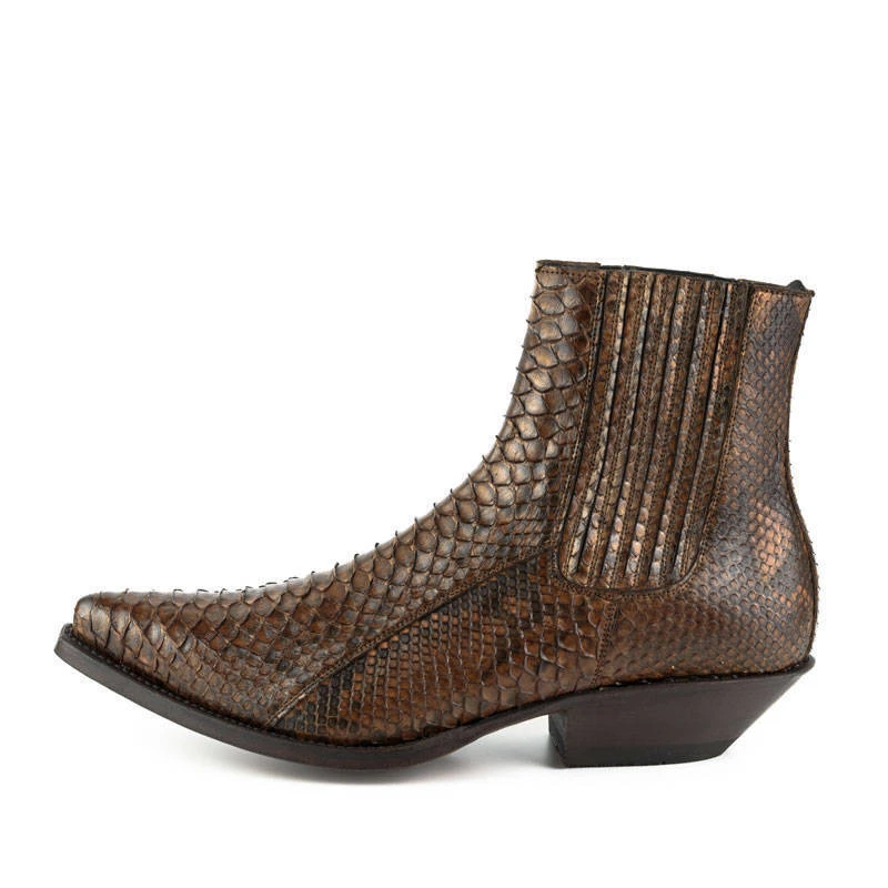 Boots Cuir Homme Python Mayura Cognac " 2575 " 1 Boots Cuir Homme Python Mayura Cognac " 2575 "