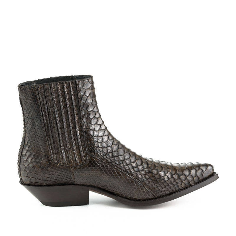 Boots Cuir Homme Python Mayura Marron " 2575 " 1 Boots Cuir Homme Python Mayura Marron " 2575 "