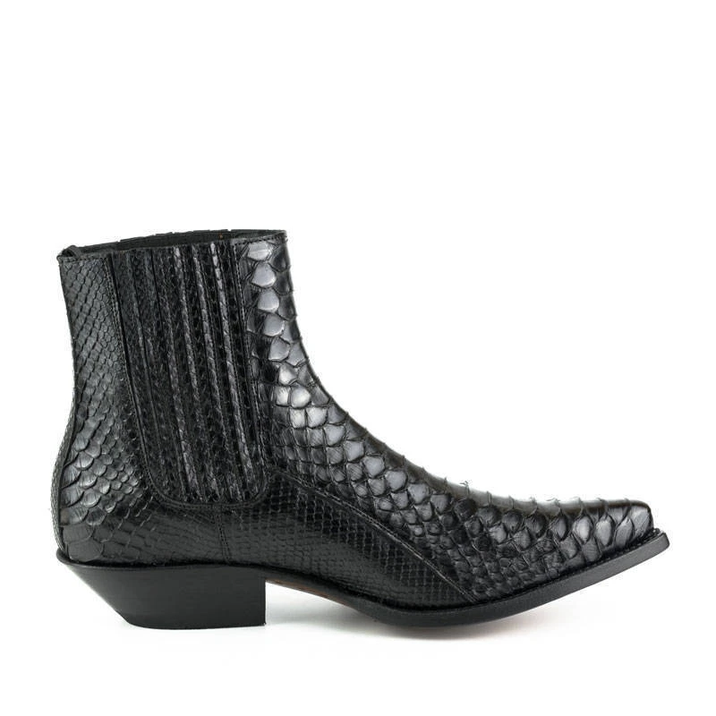 Boots Cuir Homme Python Mayura Noir " 2575 " 1 Boots Cuir Homme Python Mayura Noir " 2575 "