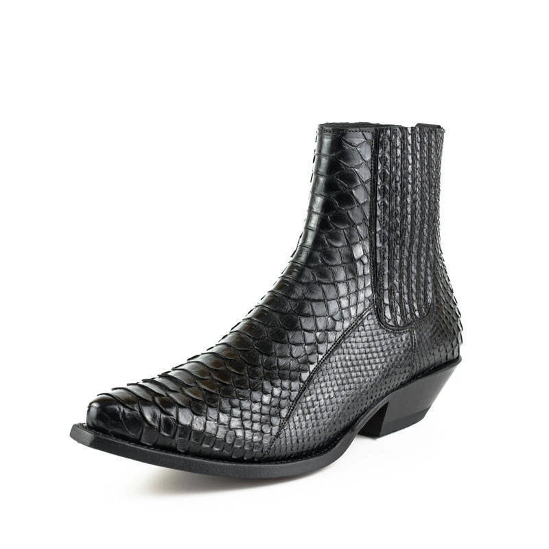Boots Cuir Homme Python Mayura Noir " 2575 " 9 Boots Cuir Homme Python Mayura Noir " 2575 " – Image 9