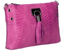 Pochette Cuir Femme Imprimé Python Fuxia " THERESA " -Maroquinerie 31theresatr216fxfuxia2 005010400 1605 21032023