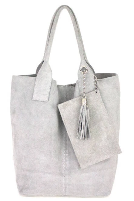 Sac Cuir Femme Peau Gris "ARIANNA" 1 Sac Cuir Femme Peau Gris "ARIANNA"