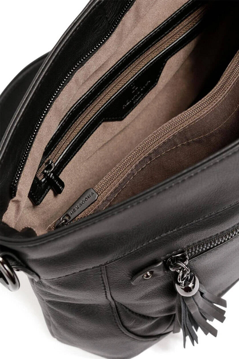 Hexagona Sac Cuir Femme Vachette Noir " 414699 " 4 Hexagona Sac Cuir Femme Vachette Noir " 414699 " – Image 4