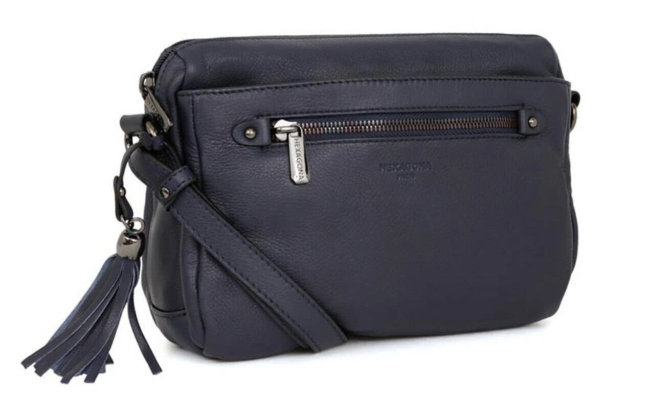 Hexagona Trotteur En Cuir De Vachette Marine " 415496 " 2 Hexagona Trotteur En Cuir De Vachette Marine " 415496 " – Image 2