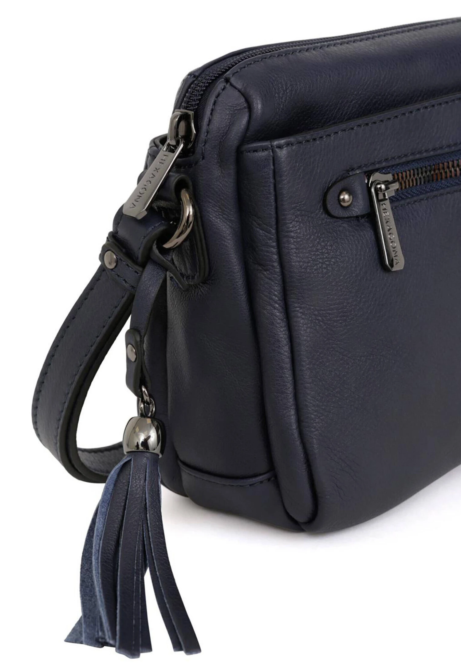 Hexagona Trotteur En Cuir De Vachette Marine " 415496 " 3 Hexagona Trotteur En Cuir De Vachette Marine " 415496 " – Image 3