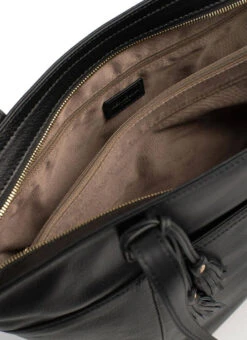 Hexagona Sac Cabas Porté épaule Vachette Noir " 419989 " -Maroquinerie 41998901005 001359400 0912 15092023