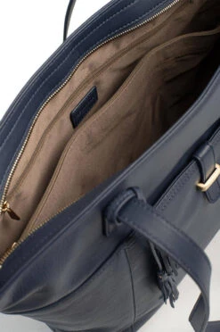 Hexagona Sac Cabas Porté épaule Vachette Marine " 419989 " -Maroquinerie 419989marineouvert 045473200 1127 27092023