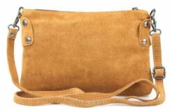 Pochette Cuir Femme Vachette Cognac " TIANNA "
