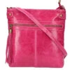 Sac Bandoulière Cuir Fuxia " EVAN "