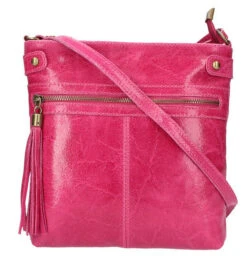Sac Bandoulière Cuir Fuxia " EVAN "