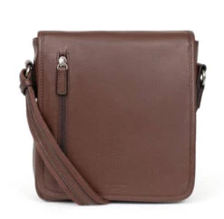 Hexagona Sacoche Cuir Vachette Chocolat " 461326 " -Maroquinerie 461326a91 070182800 1103 04042023