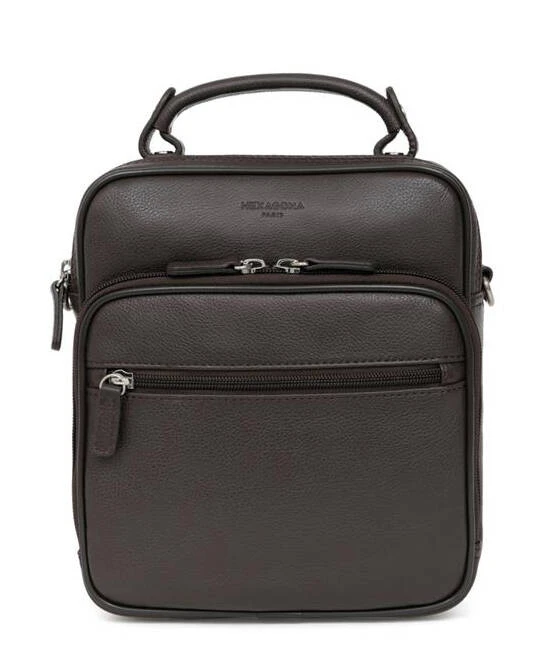 Hexagona Sacoche Cuir Vachette Marron " 461832 " 5 Hexagona Sacoche Cuir Vachette Marron " 461832 " – Image 5