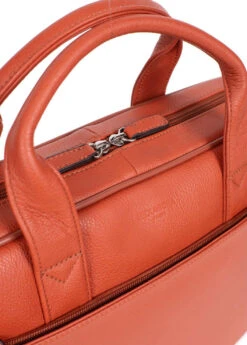 Hexagona Porte Ordinateur 15'' Cuir Vachette Orange " 462544 " -Maroquinerie 46254417004 024989100 1103 04042023