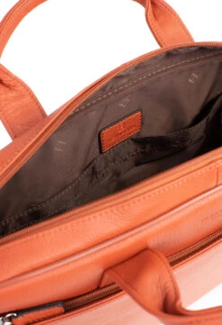 Hexagona Porte Ordinateur 15'' Cuir Vachette Orange " 462544 " -Maroquinerie 46254417005 079413800 1103 04042023