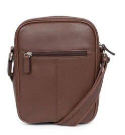 Hexagona Sacoche En Cuir De Vachette Chocolat " 462697 "