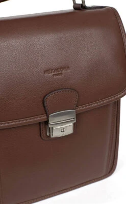 Hexagona Sacoche Cuir Vachette Chocolat " 463892 " -Maroquinerie 463892a94 044742800 0955 17032023