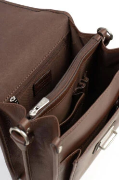 Hexagona Sacoche Cuir Vachette Chocolat " 463892 " -Maroquinerie 463892a95 021530300 0955 17032023