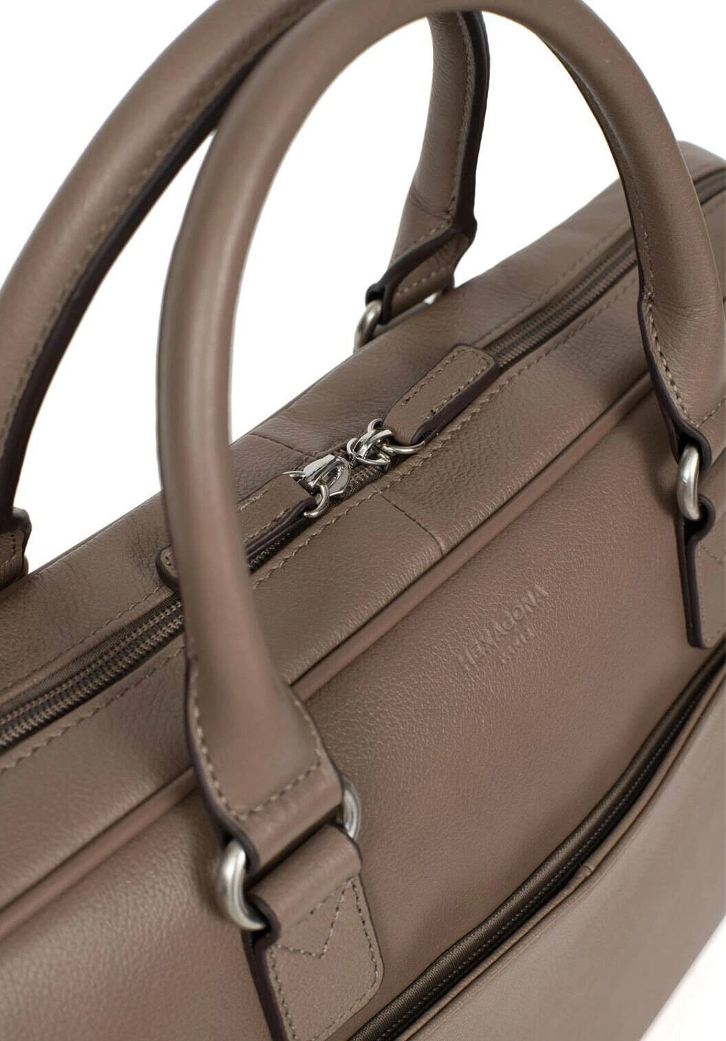 Hexagona Sacoche En Cuir De Vachette écorce " 464764 " 3 Hexagona Sacoche En Cuir De Vachette écorce " 464764 " – Image 3