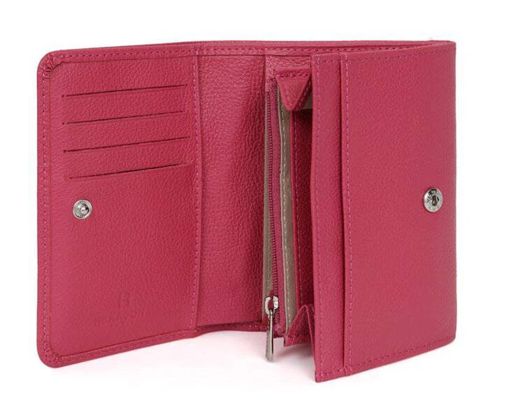 Hexagona Portefeuille Cuir Vachette Fushia " 467627 " 1 Hexagona Portefeuille Cuir Vachette Fushia " 467627 "
