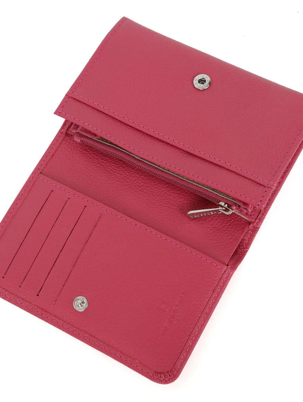 Hexagona Portefeuille Cuir Vachette Fushia " 467627 " 3 Hexagona Portefeuille Cuir Vachette Fushia " 467627 " – Image 3