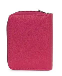 Maroquinerie 42 Hexagona Portefeuille 1 Volet Cuir Vachette Fushia " 468322 "