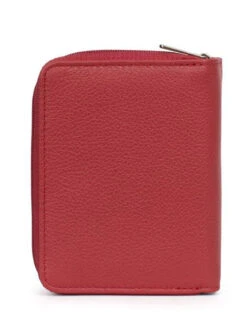 Maroquinerie 32 Hexagona Portefeuille 1 Volet Cuir Vachette Rouge Fonce " 468322 "