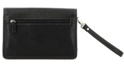 Hexagona Pochette Dragonne 2 Soufflets Vachette Noir " 469376 "