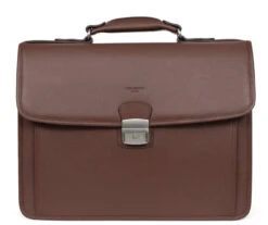 Hexagona Serviette 2 Soufflets Cuir Vachette Chocolat " 469537 " -Maroquinerie 469537a91 005446400 0955 17032023