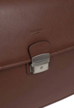 Hexagona Serviette 2 Soufflets Cuir Vachette Chocolat " 469537 " -Maroquinerie 469537a94 061553500 0955 17032023