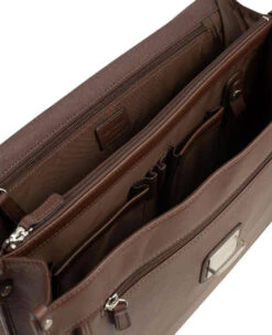 Hexagona Serviette 2 Soufflets Cuir Vachette Chocolat " 469537 " -Maroquinerie 469537a95 067681500 0955 17032023