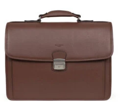 Hexagona Serviette 3 Soufflets Cuir Vachette Chocolat " 469546 " -Maroquinerie 469546a91 051798800 1103 04042023