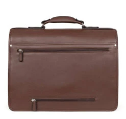 Hexagona Serviette 3 Soufflets Cuir Vachette Chocolat " 469546 "