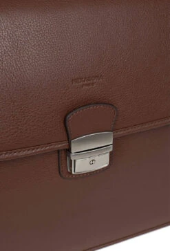 Hexagona Serviette 3 Soufflets Cuir Vachette Chocolat " 469546 " -Maroquinerie 469546a94 098704700 1103 04042023