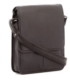 Hexagona Besace Cuir Vachette Marron Fonce " 469548 "