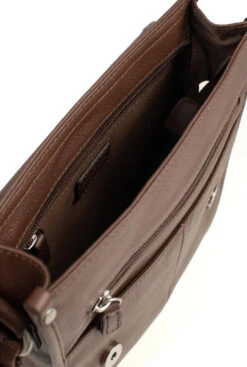 Hexagona Besace Cuir Vachette Chocolat " 469548 " -Maroquinerie 469548a95 054739300 1103 04042023