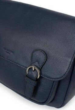 Hexagona Gibecière Cuir De Vachette Grainé Marine " 469707 " -Maroquinerie 46970721004 051126200 1155 03032022