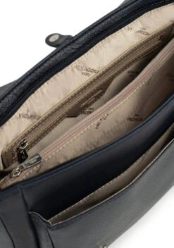 Hexagona Gibecière Cuir De Vachette Grainé Marine " 469707 " -Maroquinerie 46970721005 083465400 1155 03032022