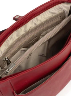 Hexagona Gibecière Cuir De Vachette Grainé Rouge " 469707 " -Maroquinerie 46970788005 045837800 1155 03032022